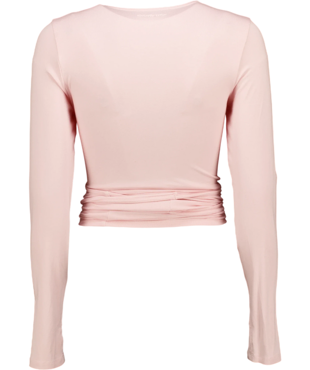 SISTERLY TRIBE Pink Soft Ballet Wrap Top Ballet Slipper pink, size UK M — back