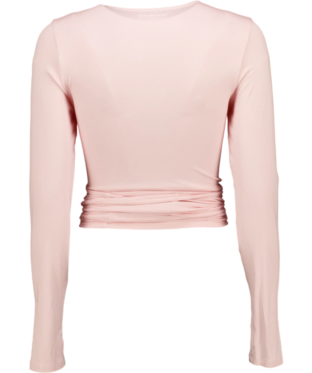 SISTERLY TRIBE Pink Soft Ballet Wrap Top Ballet Slipper pink, size UK M — back