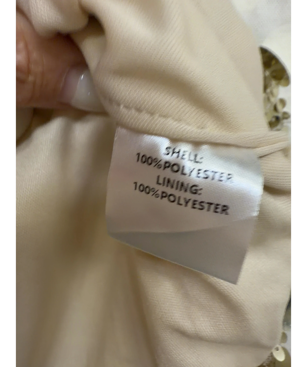 Ego Metallic Colour, size UK 10 — label