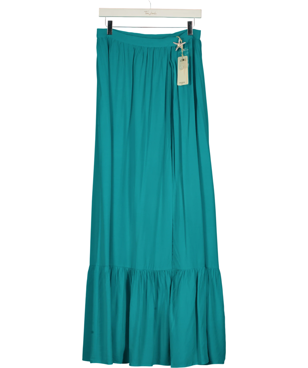 Guess teal Beach Tiered Maxi Skirt, size UK M — front