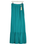 Guess teal Beach Tiered Maxi Skirt, size UK M — front