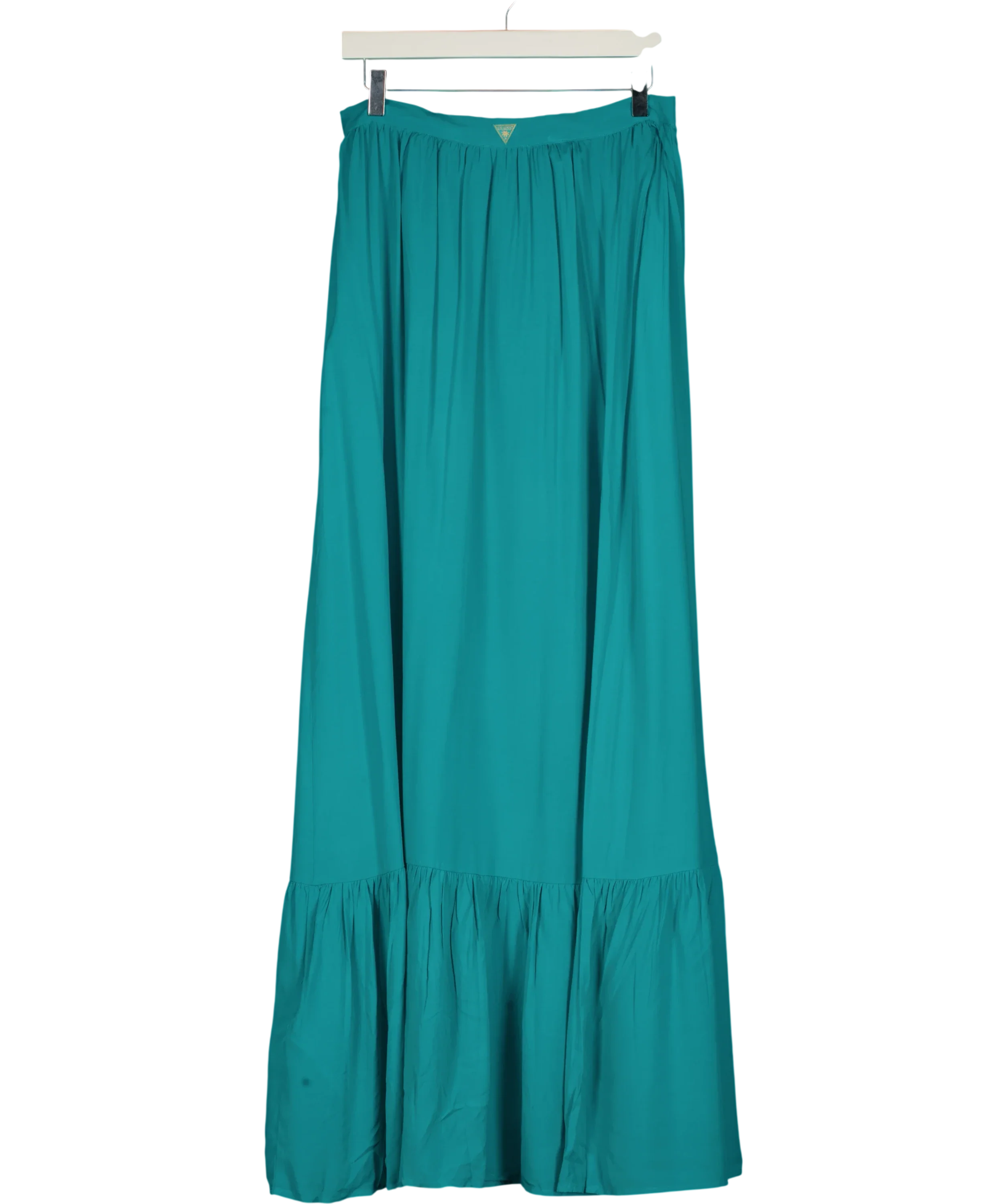 Guess teal Beach Tiered Maxi Skirt, size UK M — back