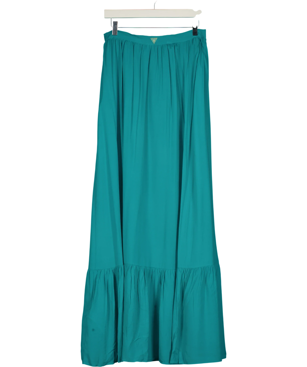 Guess teal Beach Tiered Maxi Skirt, size UK M �� back