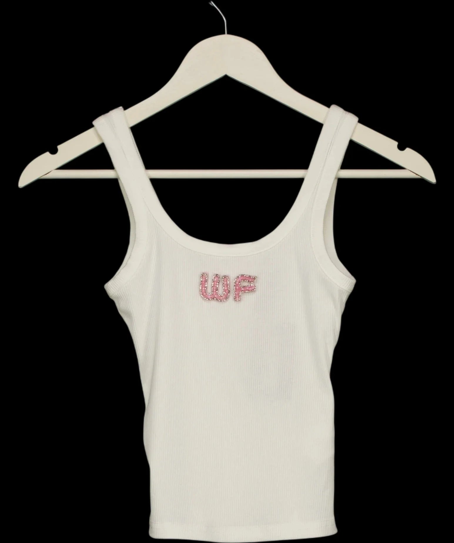 WHITE FOX White x Always Recognised Rib Tank White, size UK XS — detail