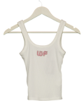 WHITE FOX White x Always Recognised Rib Tank White, size UK XS — front