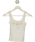 WHITE FOX White Be The One Beaded Shell Rib Tank White, size UK XS — front