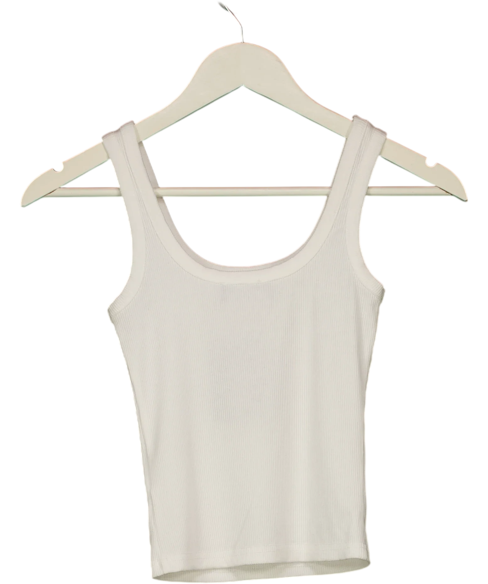 WHITE FOX White Be The One Beaded Shell Rib Tank White, size UK XS — back