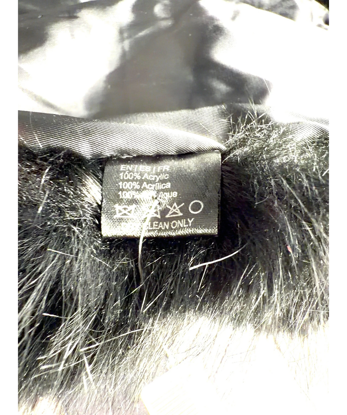 Black Faux Fur Shrug One Size — Size