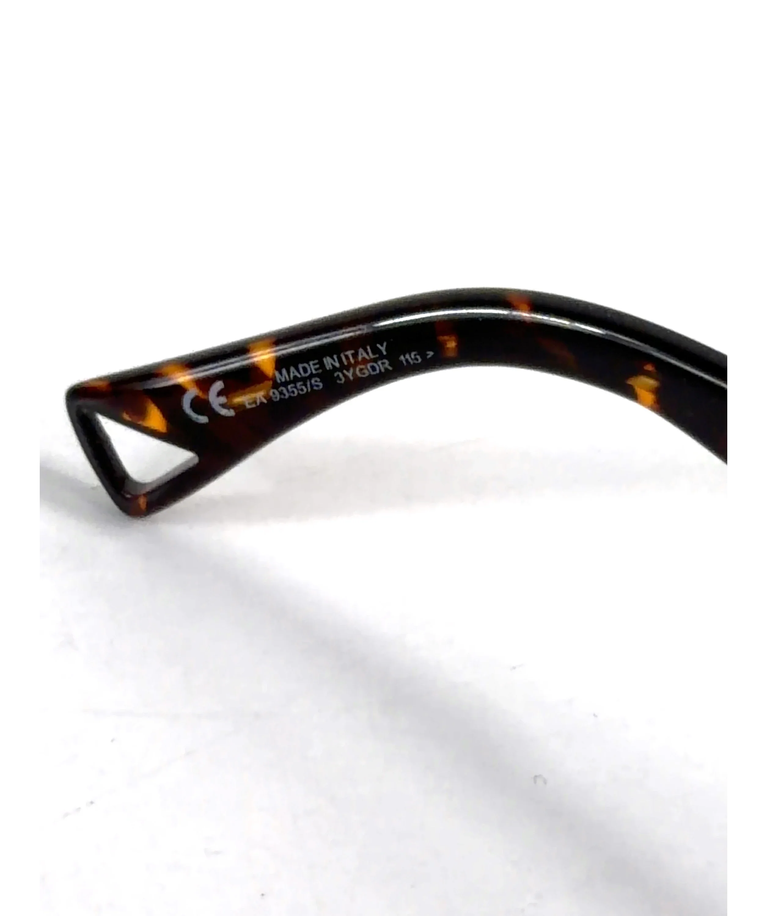Emporio Armani Brown shield sunglasses, size UK M — label