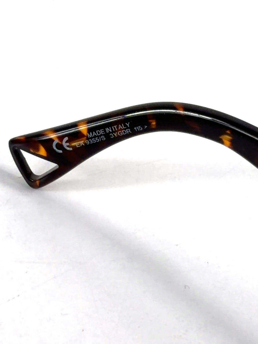 Emporio Armani Brown shield sunglasses, size UK M — care label