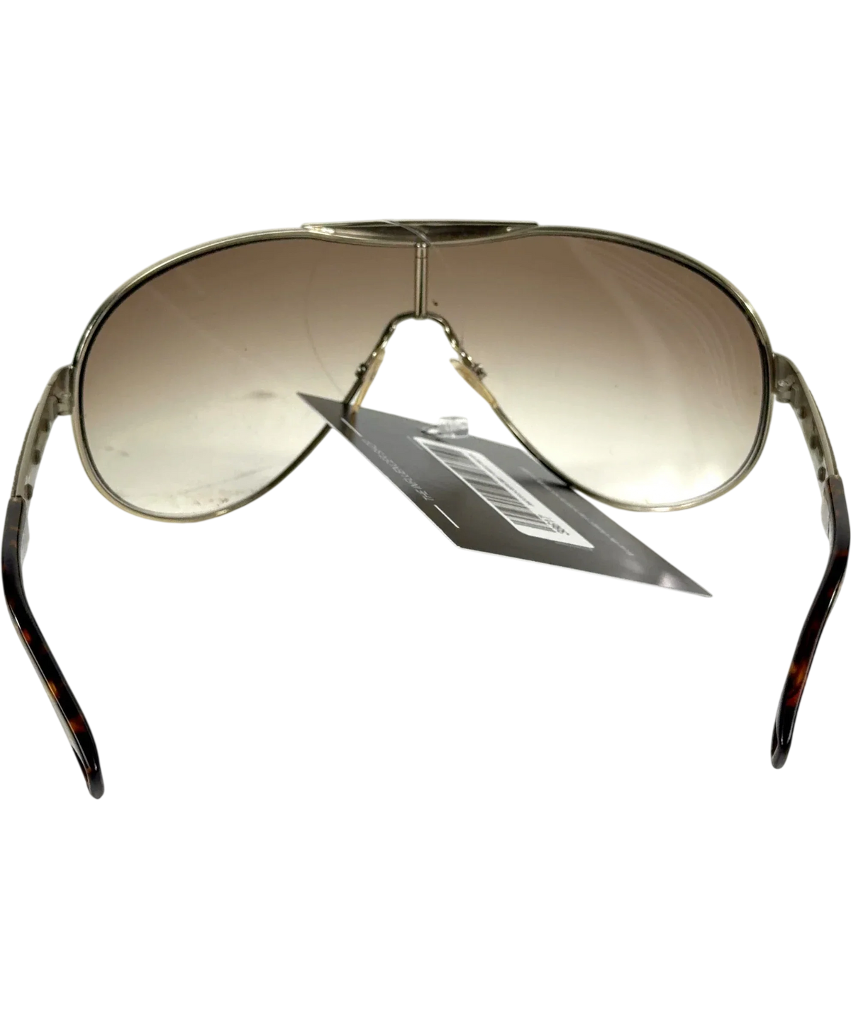 Emporio Armani Shield Sunglasses Brown UK M — Extra shot