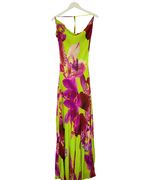 Karen Millen Multicoloured Orchid Cowl Midi Dress UK S