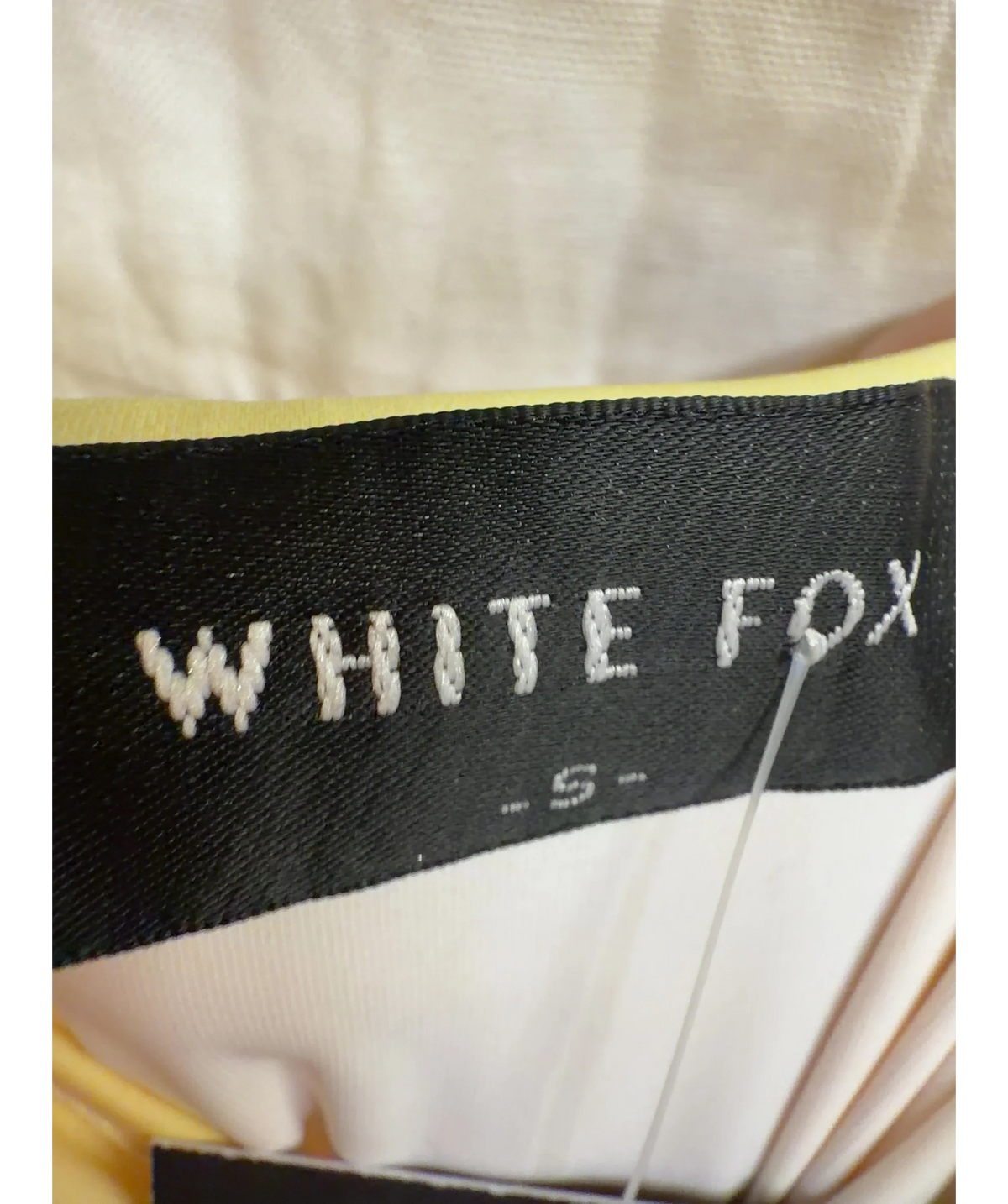 WHITE FOX Yellow Colour, size UK S — care label