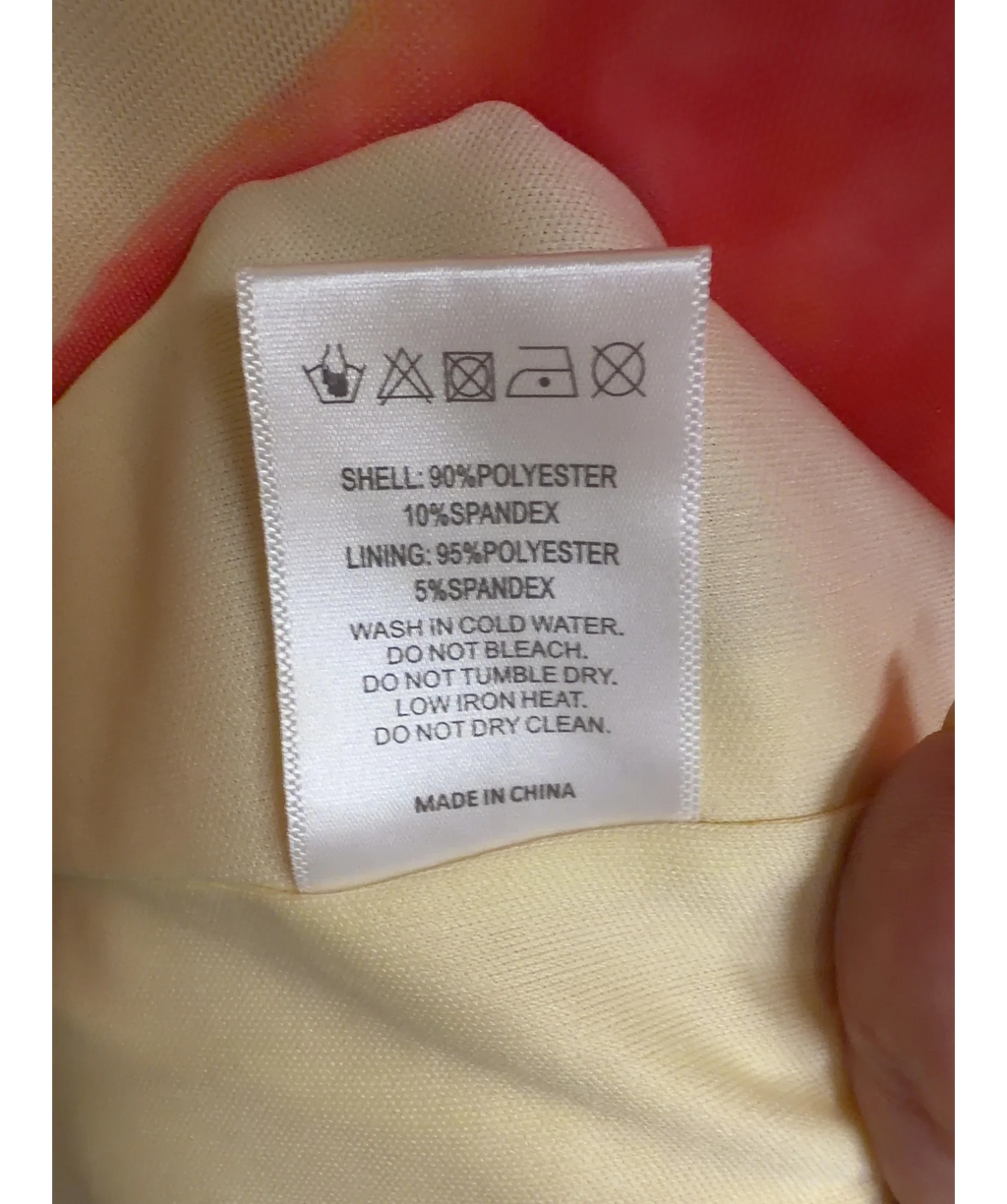 Peppermayo Yellow Bad News Mesh Maxi Dress, size UK 6 — label