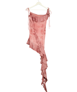House of CB Lyrah Ruffle-Trim Mini Dress Pink UK S