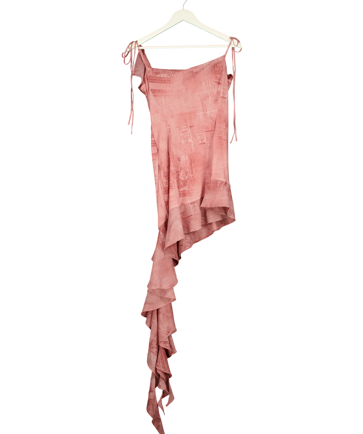 House of CB Pink Lyrah Ruffle-Trim Mini Dress, size UK S — back