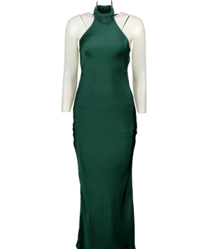 Hello Molly Green Open Back Maxi Dress UK 6