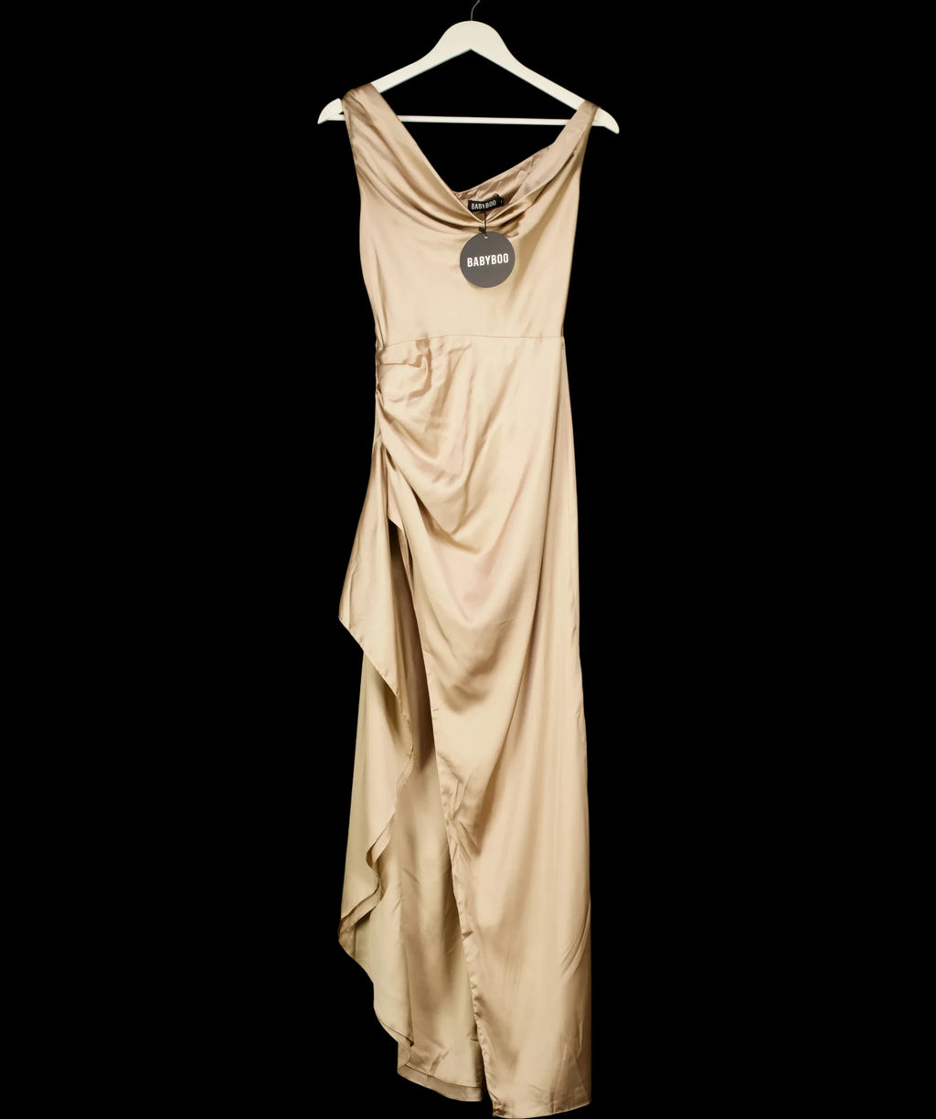 Babyboo Beige Juliene Satin Corset Maxi Dress Champagne beige, size UK S — detail