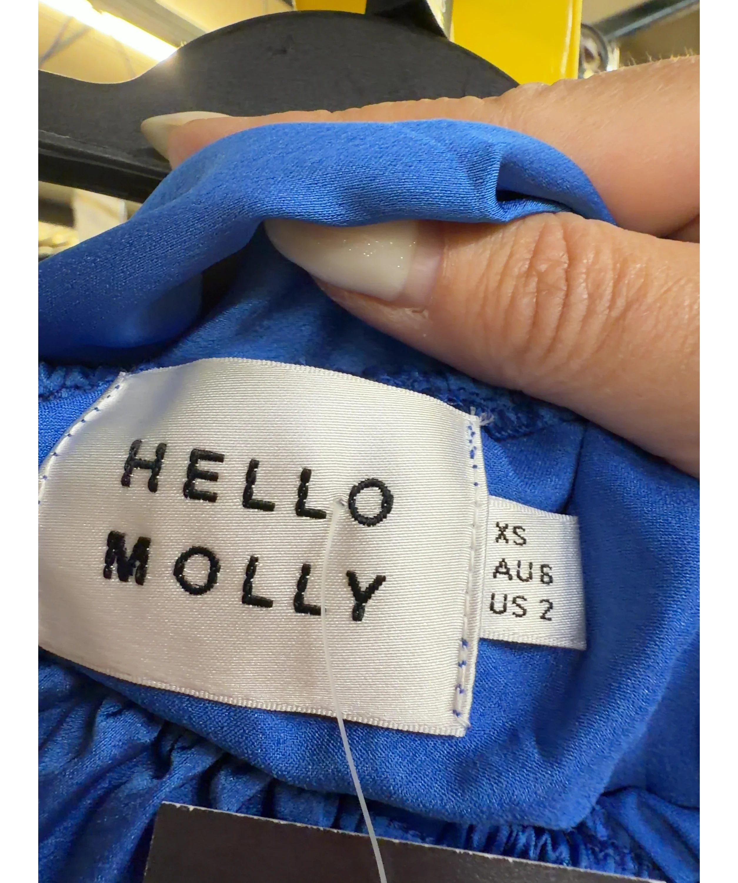 Hello Molly Blue Fashion Girlie Maxi Dress, size UK 6 — detail