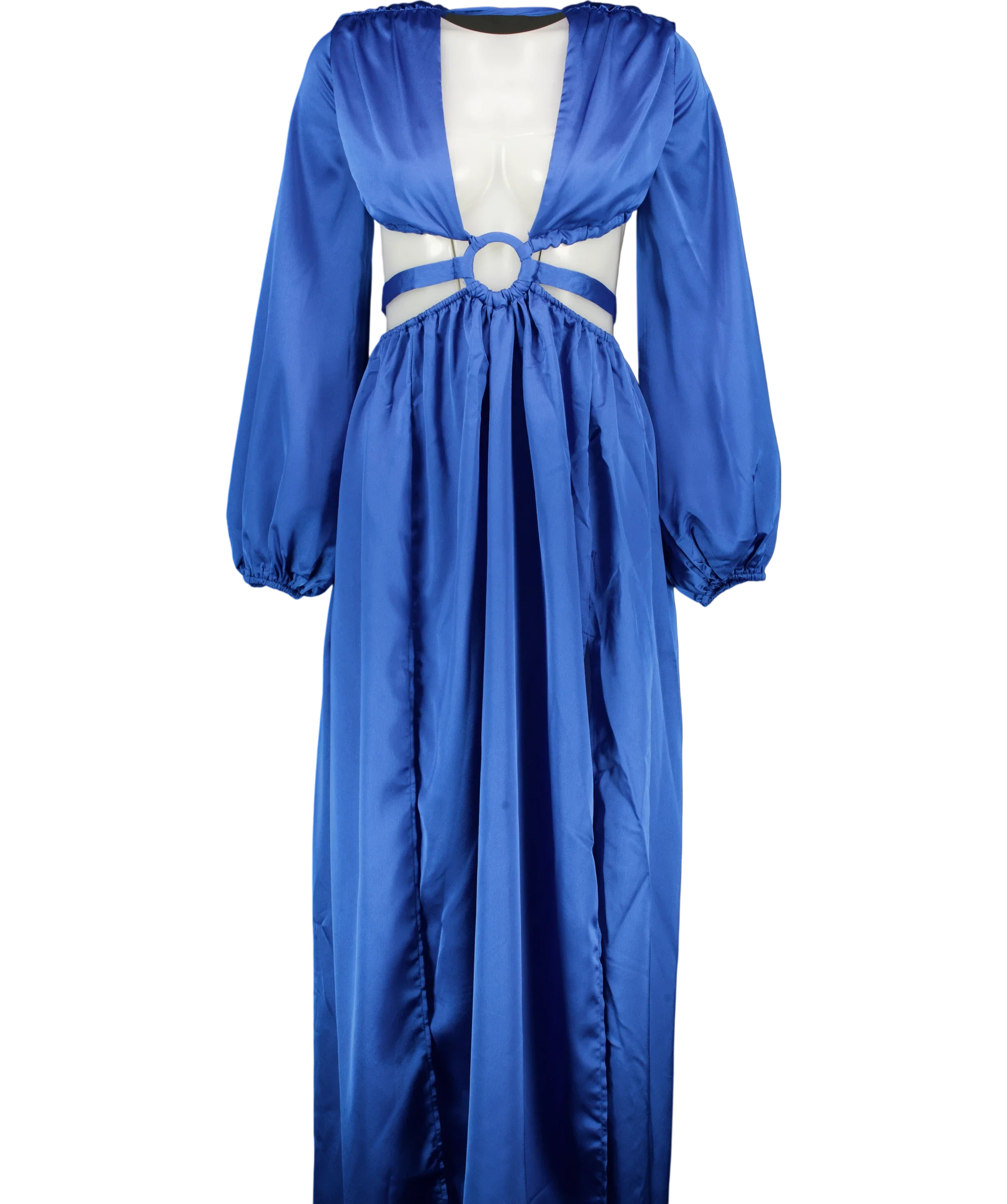 Hello Molly Blue Fashion Girlie Maxi Dress, size UK 6 — front