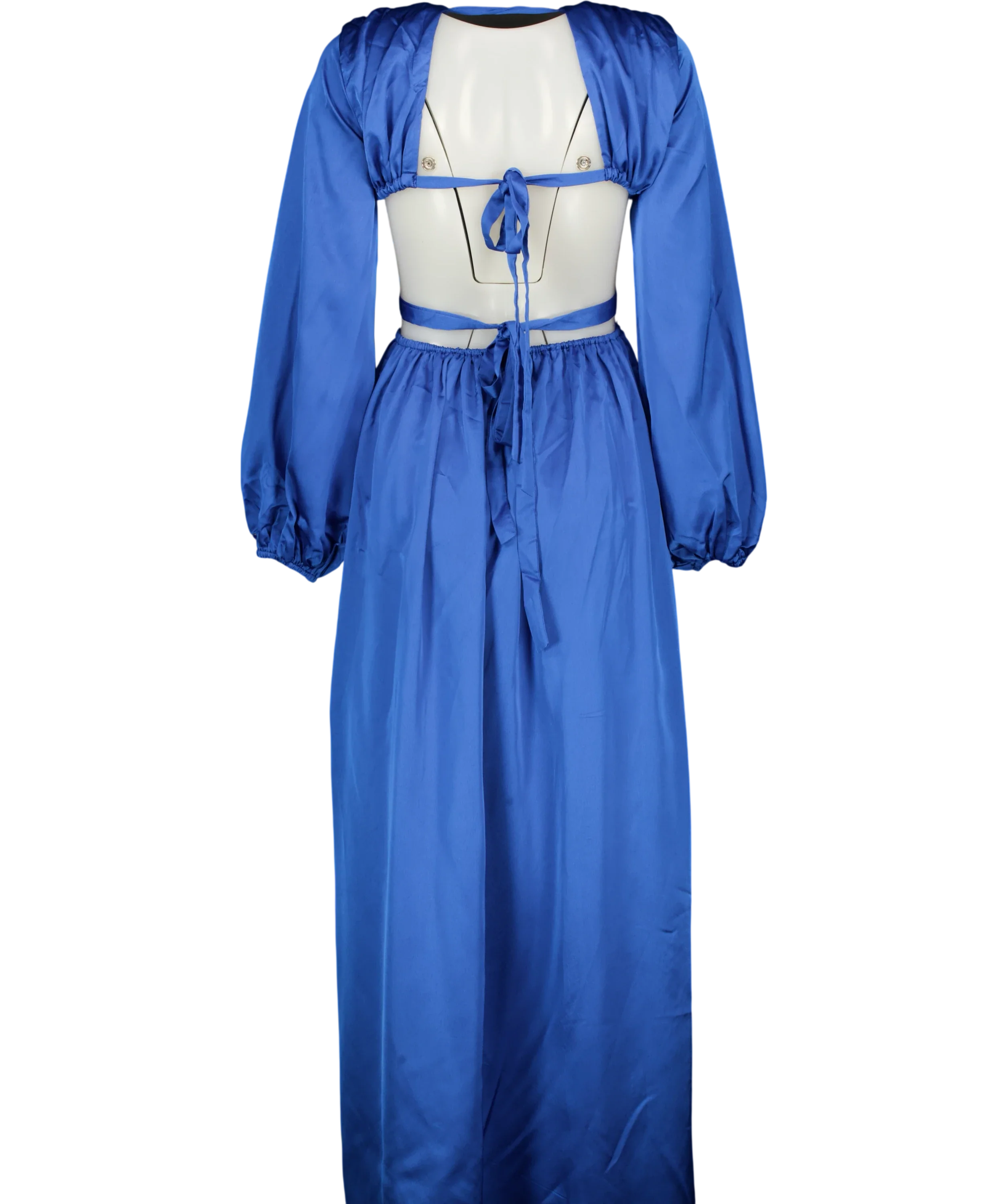 Hello Molly Blue Fashion Girlie Maxi Dress, size UK 6 — back