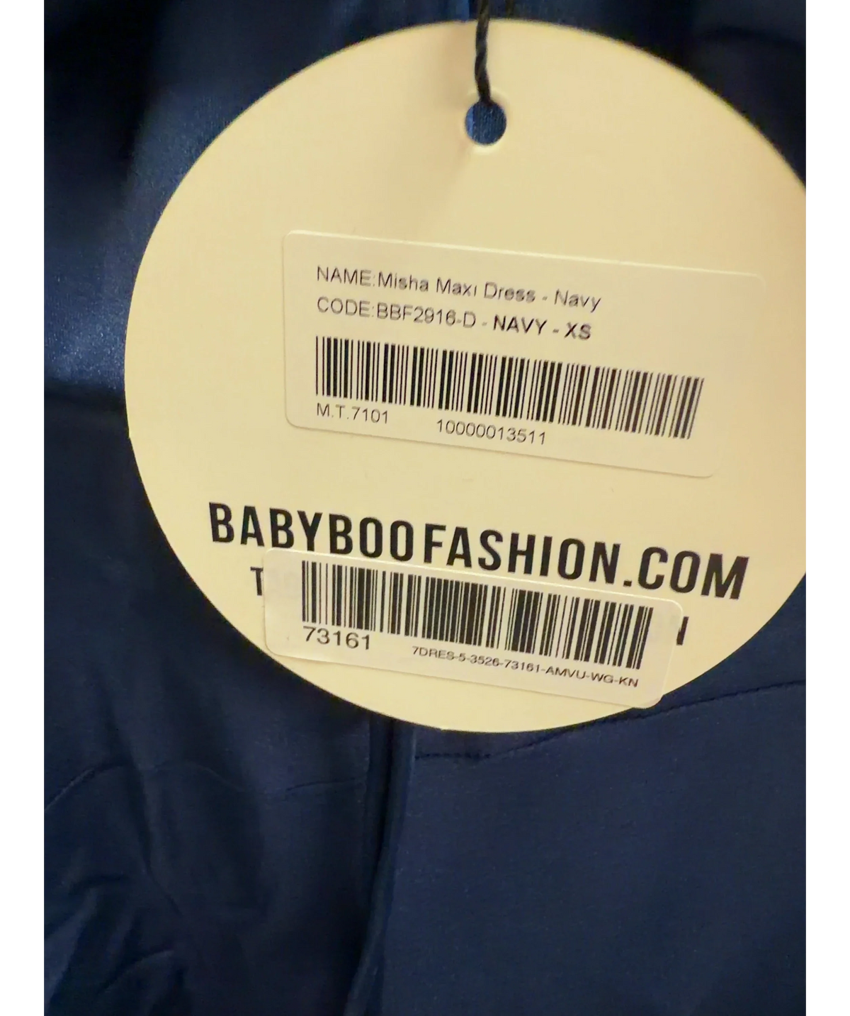 Babyboo Misha Maxi Dress Blue UK XS — Materials