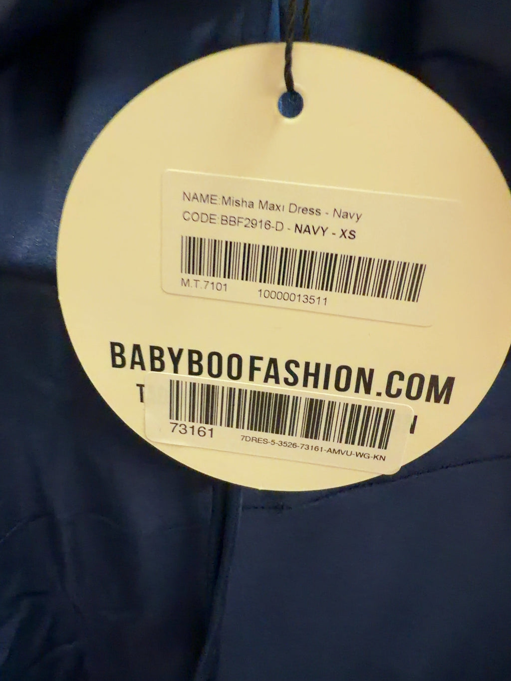 Babyboo Blue Misha Maxi Dress, size UK XS — care label