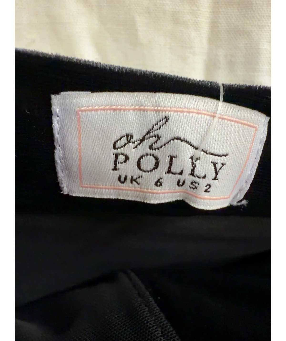OH POLLY Black Colour, size UK 6 — care label