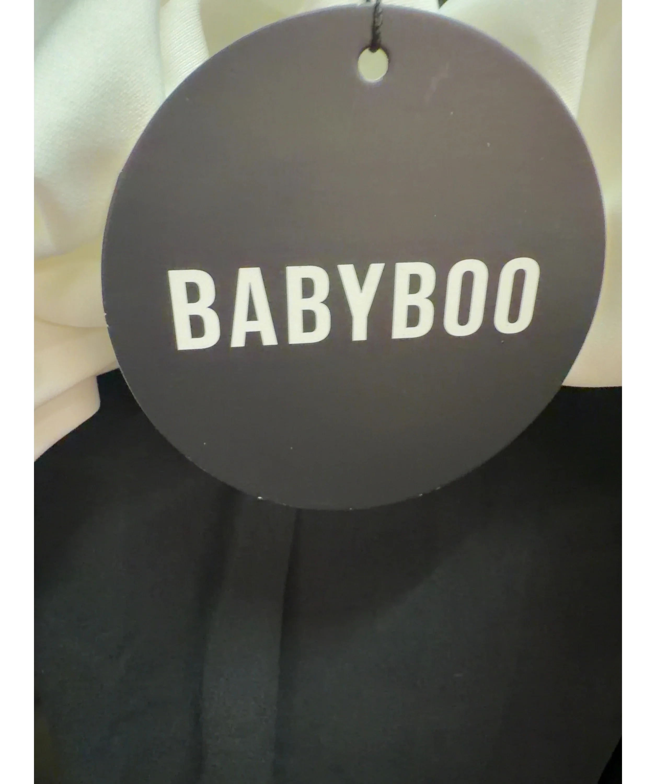 Babyboo Black Elsi Maxi Dress, size UK S — detail