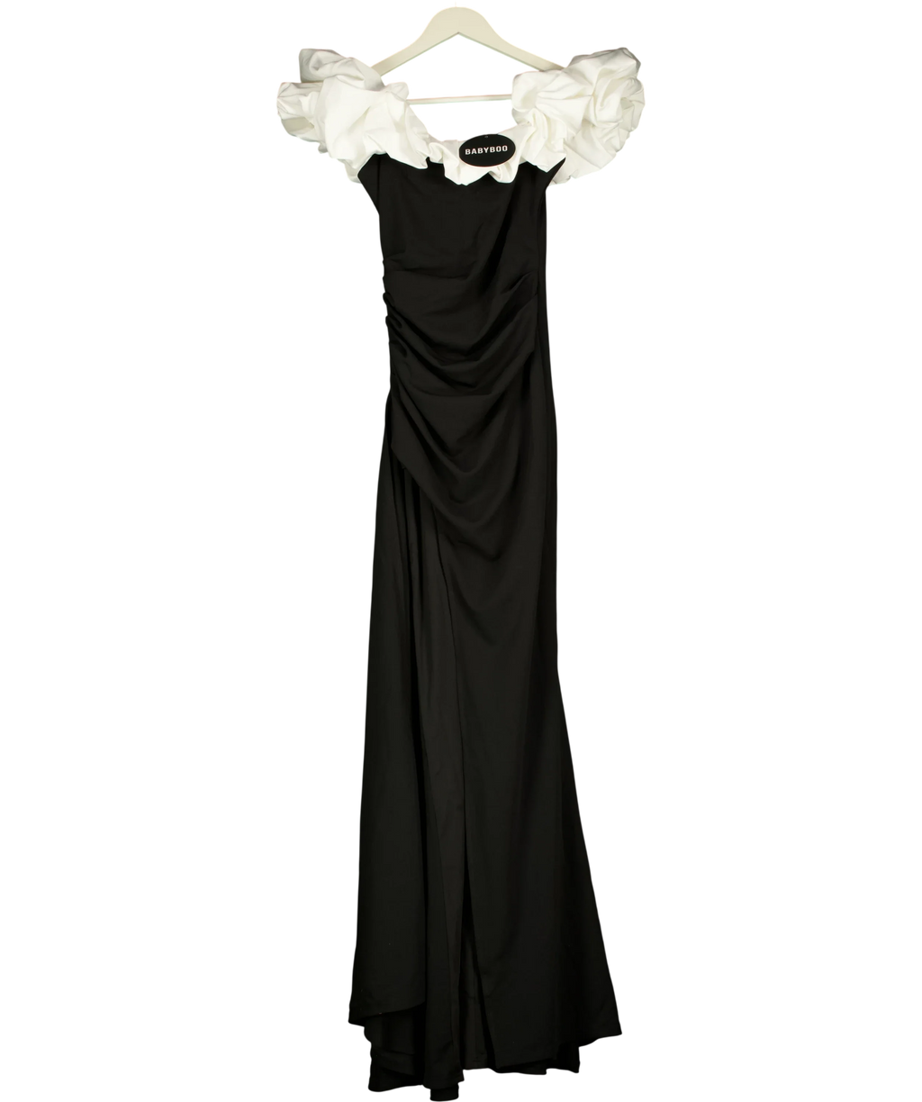 Babyboo Black Elsi Maxi Dress, size UK S — front