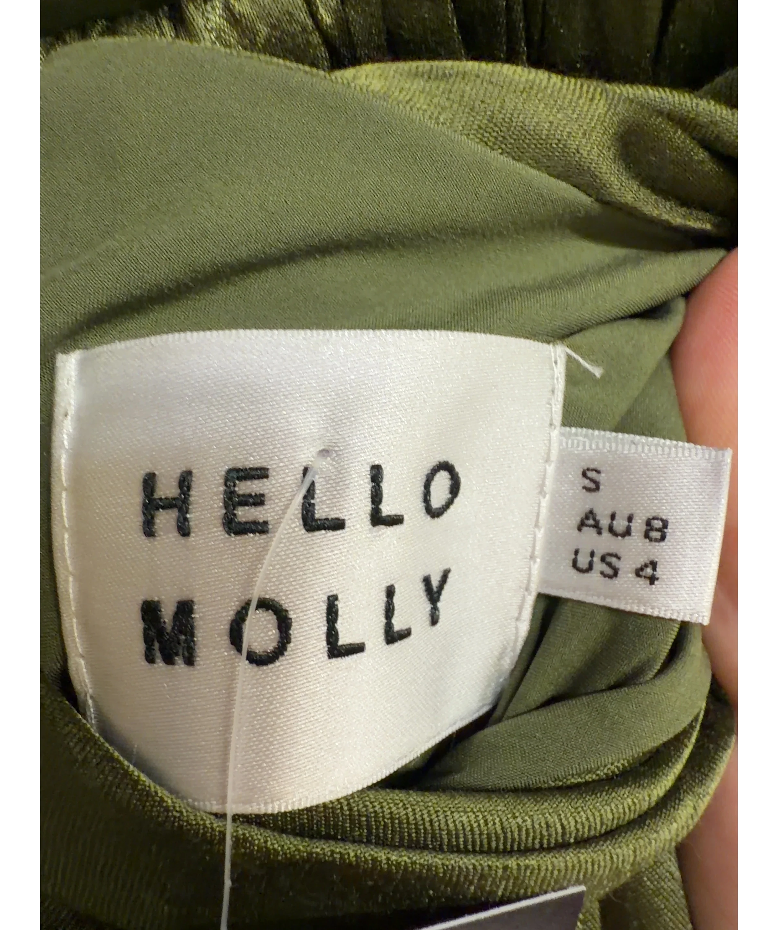 HELLO MOLLY Green Colour, size UK 8 — detail