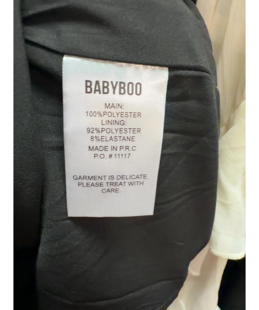 Babyboo Black Sabine Mini Dress, size UK M — label