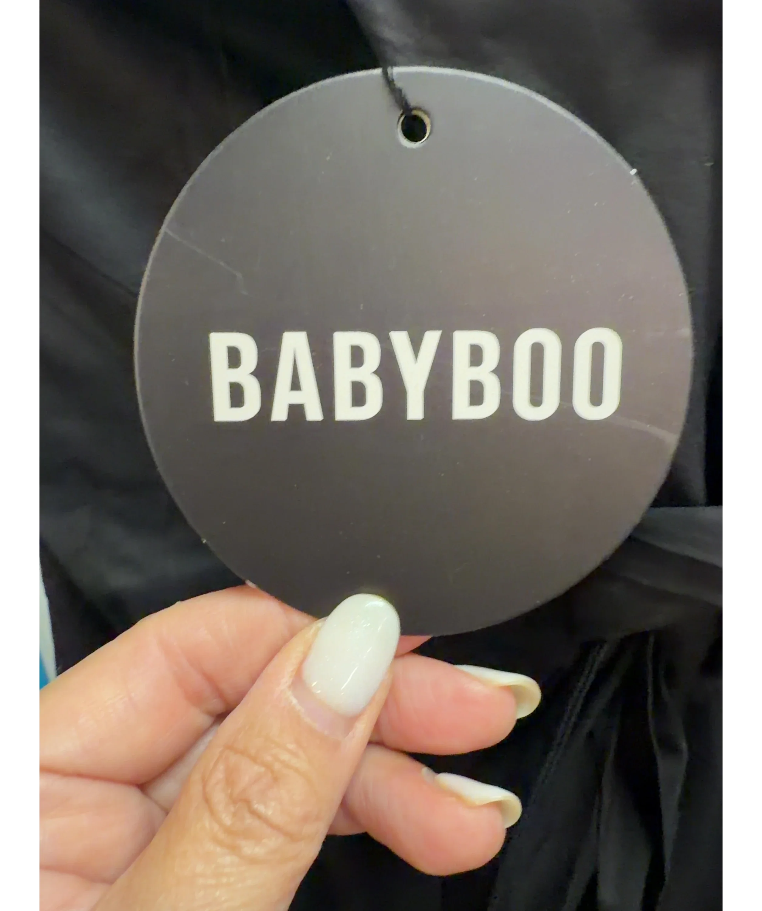 Babyboo Black Veronique Maxi Dress, size UK S — detail