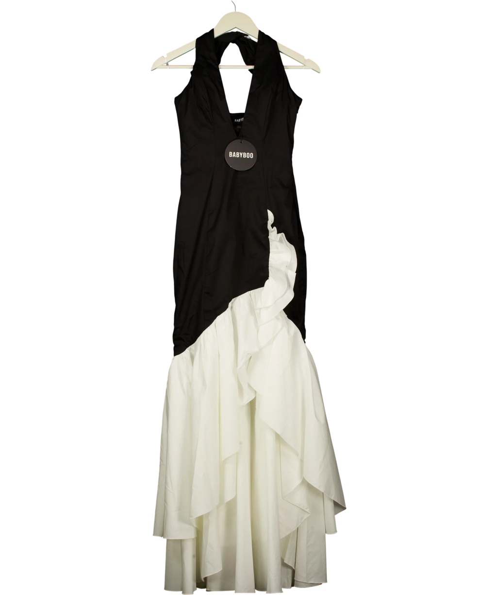 Babyboo Black Veronique Maxi Dress, size UK S — front