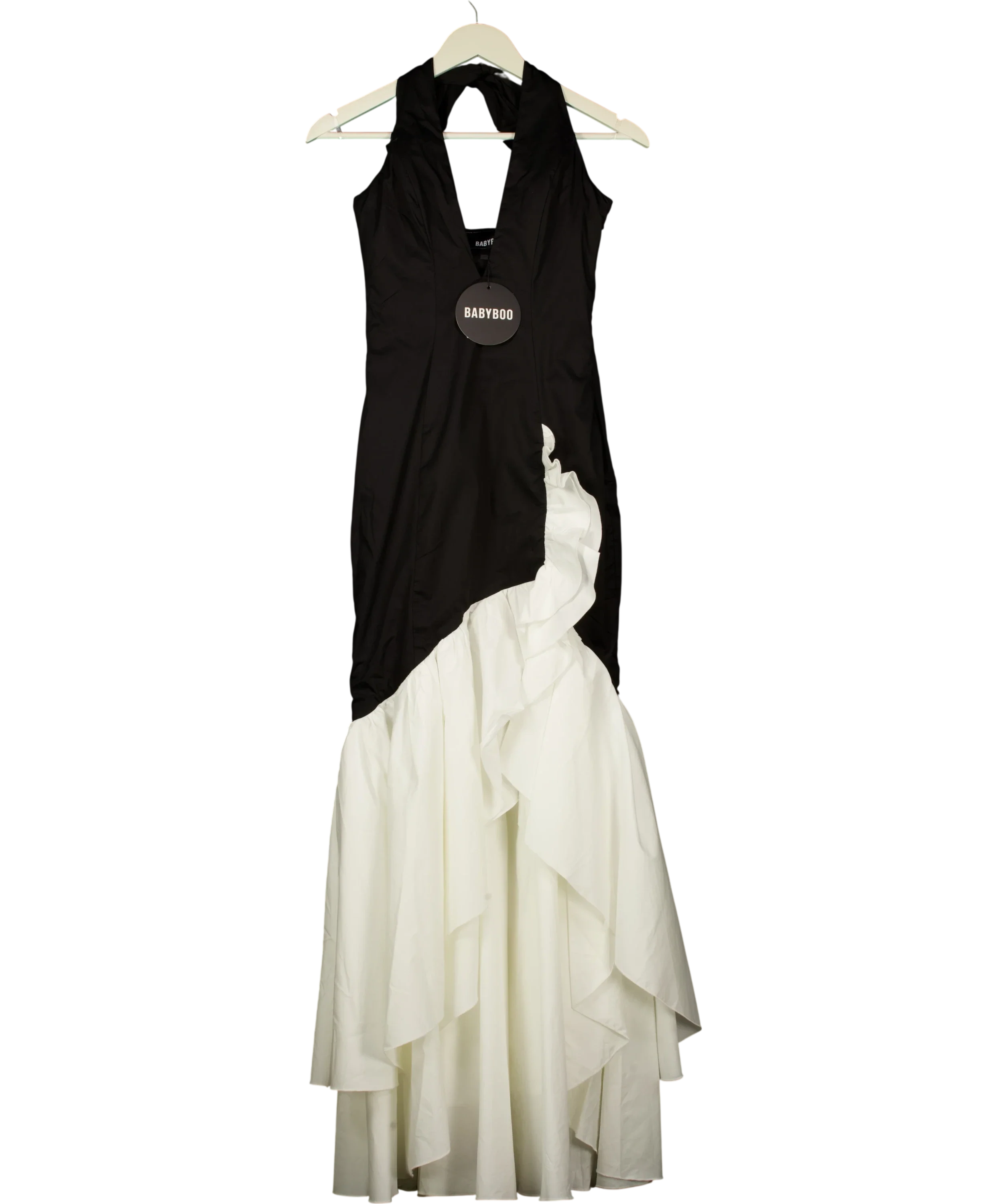 Babyboo Black Veronique Maxi Dress, size UK S — front