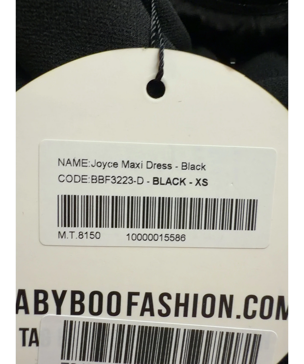 Babyboo Joyce Maxi Dress Black UK XS — Materials