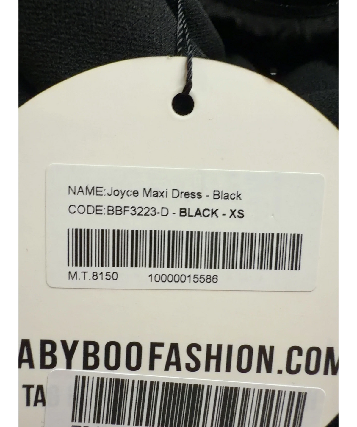 Babyboo Joyce Maxi Dress Black UK XS — Materials