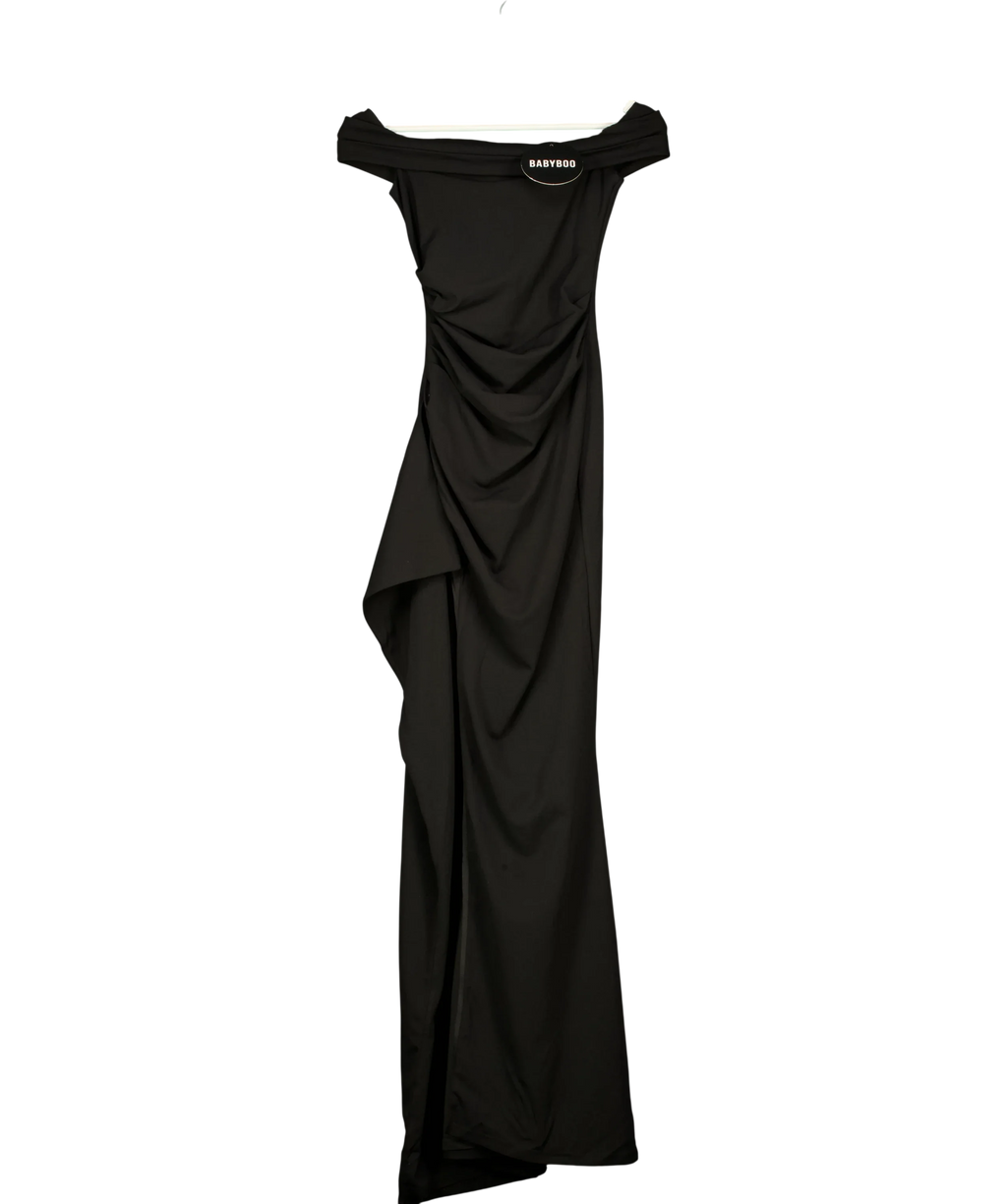 Babyboo Black Joyce Maxi Dress, size UK XS — front