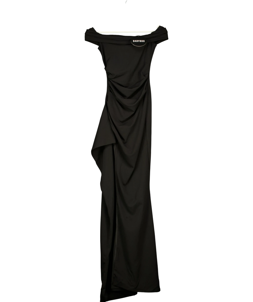 Babyboo Black Joyce Maxi Dress, size UK XS — front