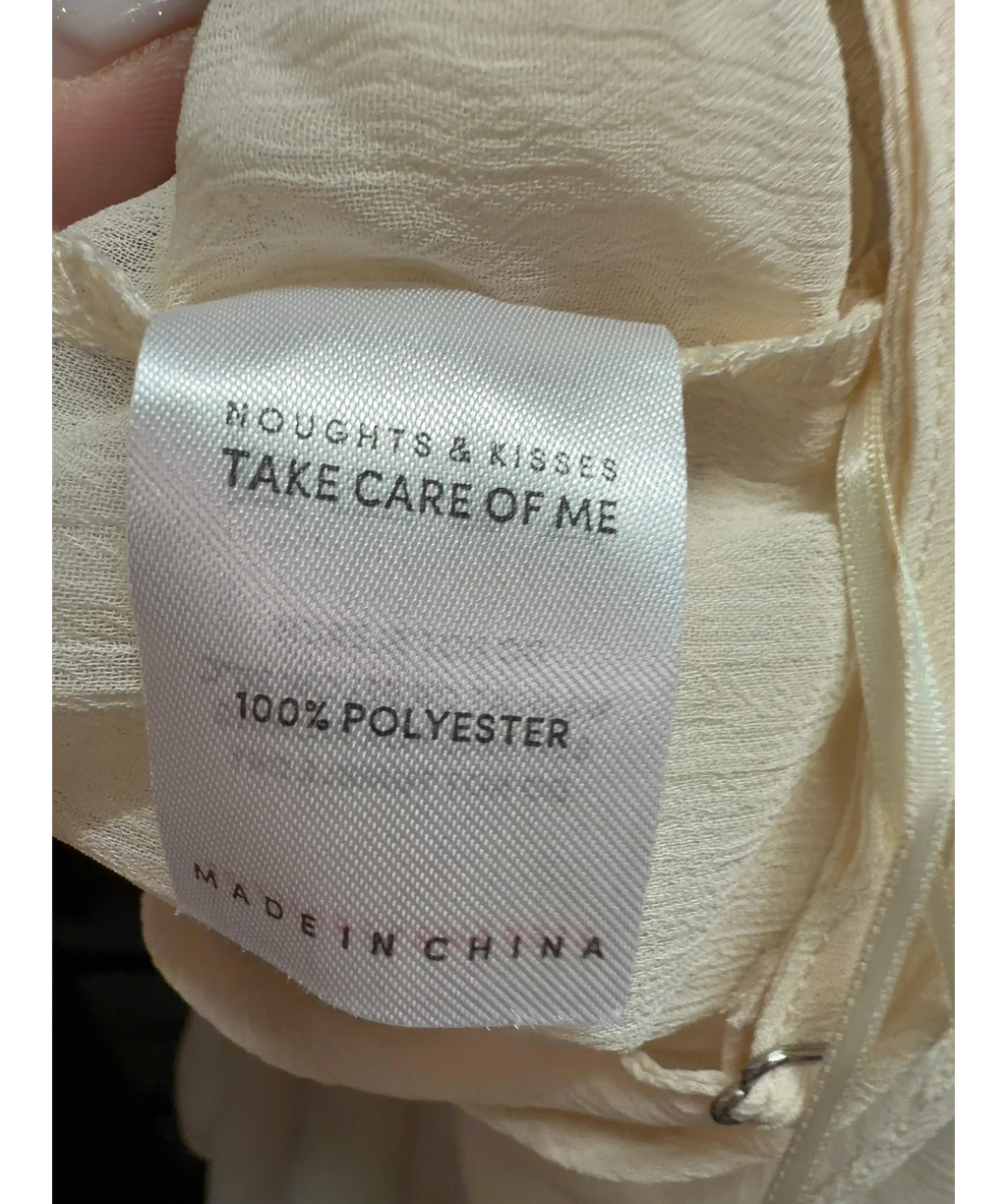 Noughts & Kisses Cream Colour, size UK S — label