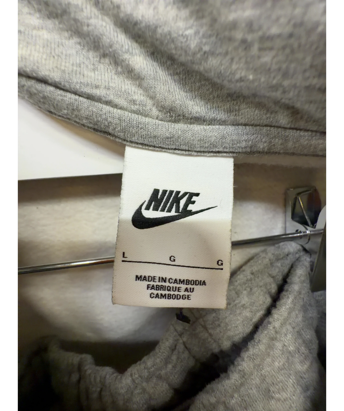 Nike Grey Colour, size UK L — care label