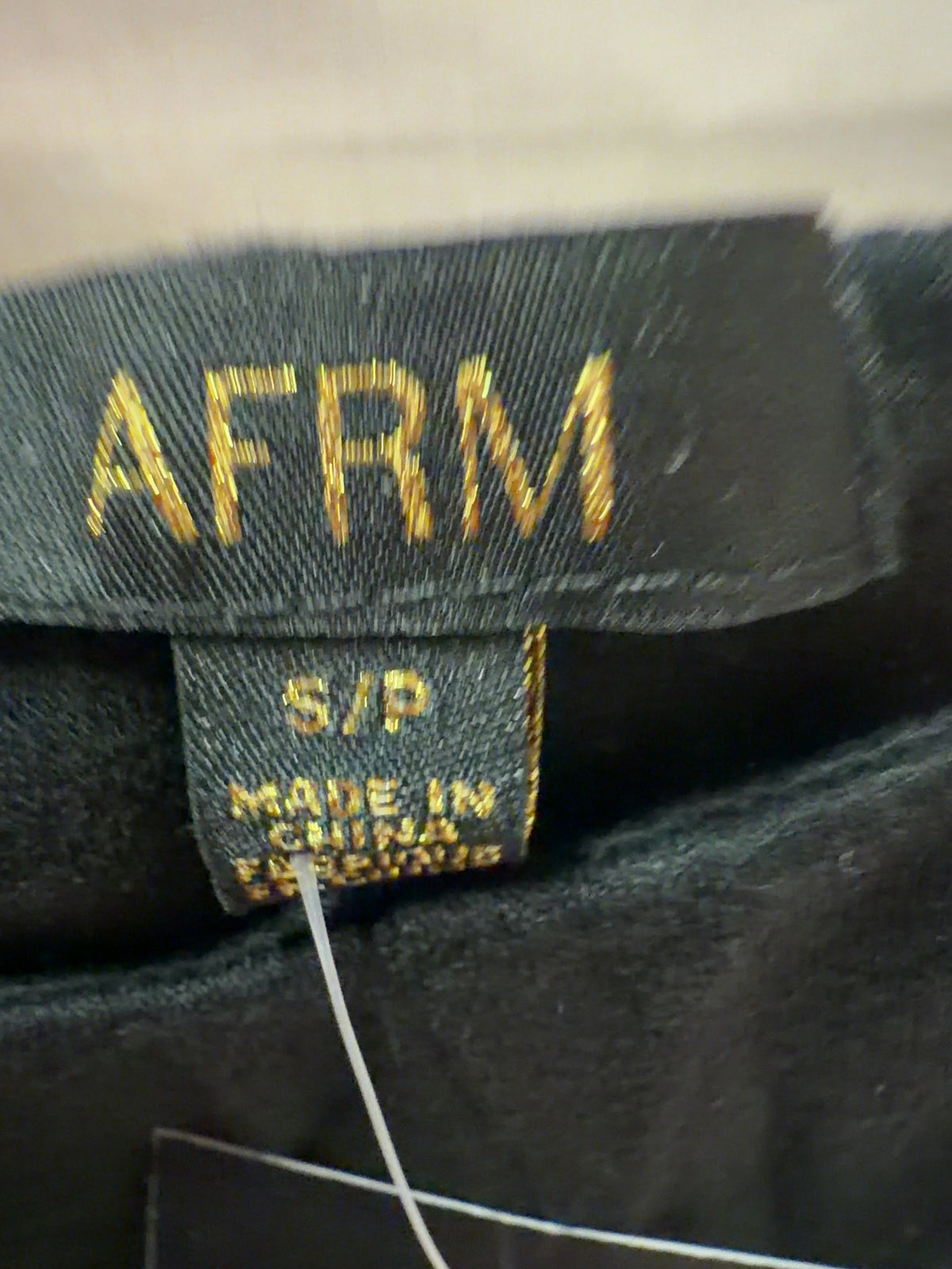 AFRM Black Ettie Essential Capri Leggings Noir, size UK S — detail
