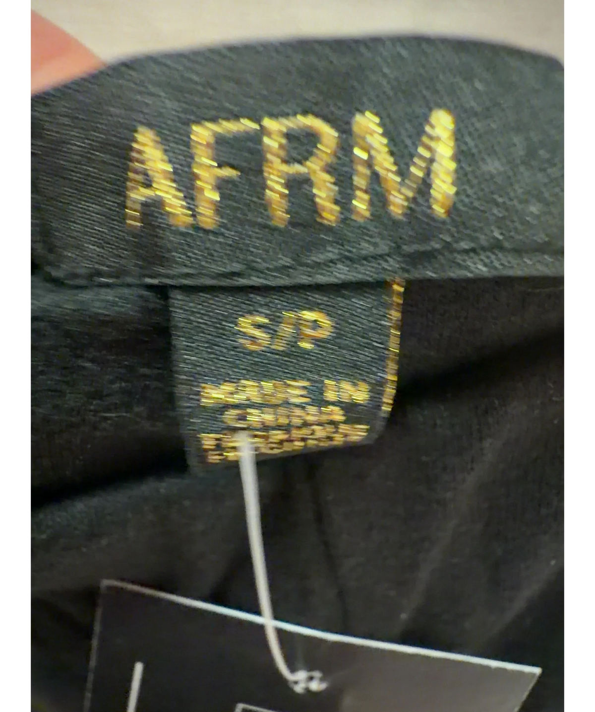 AFRM Black Ettie Essential Capri Leggings Noir UK S — Size