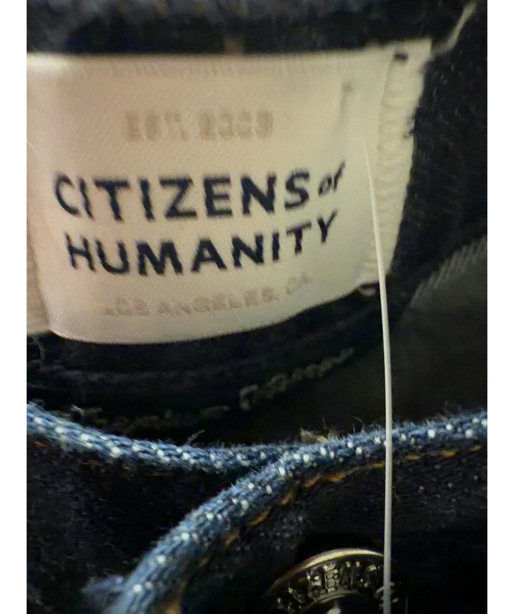 Citizens of Humanity Blue Ayla Baggy Dark Indigo Wash Jeans, size W27 — detail