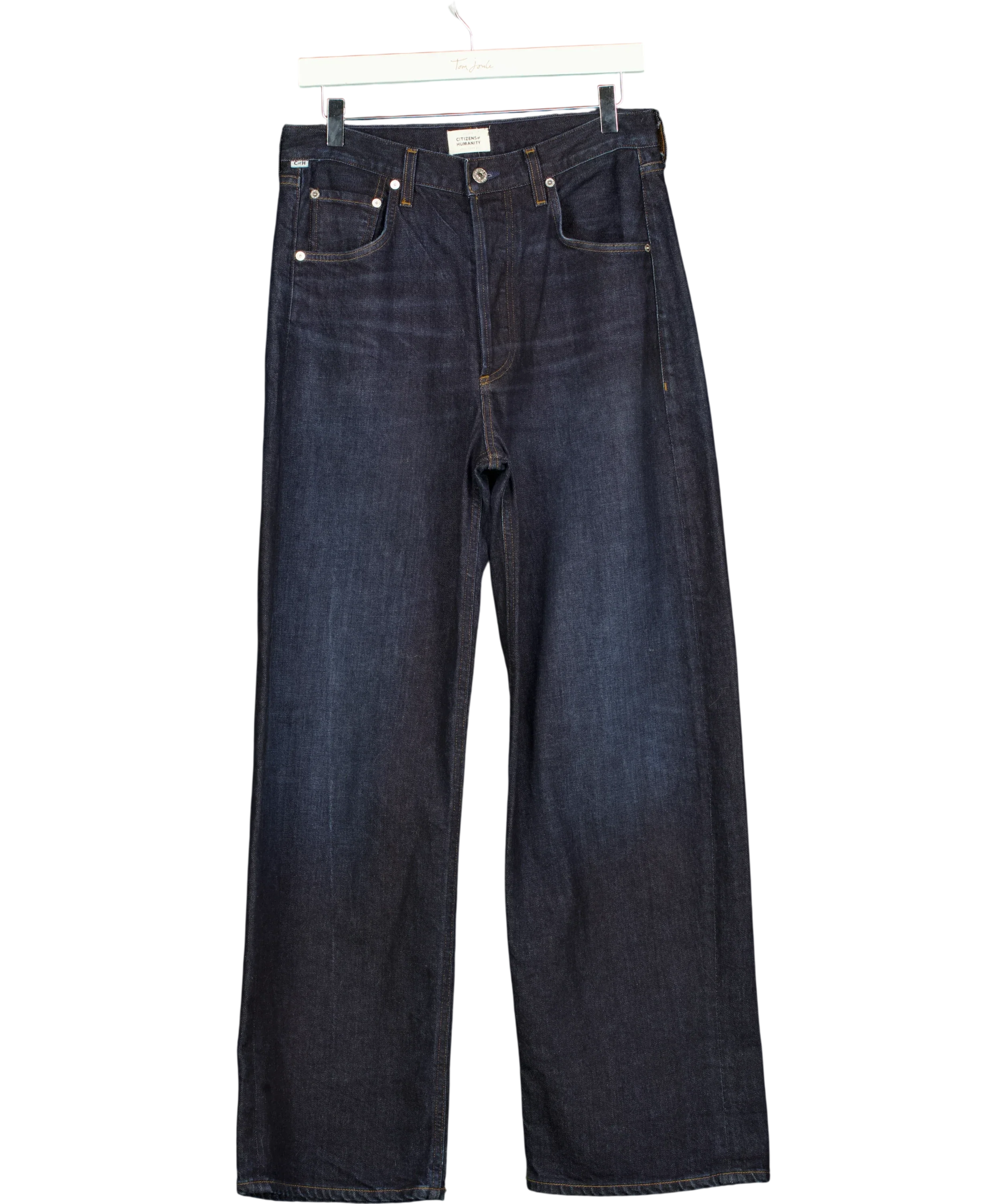 Citizens of Humanity Blue Ayla Baggy Dark Indigo Wash Jeans, size W27 — front