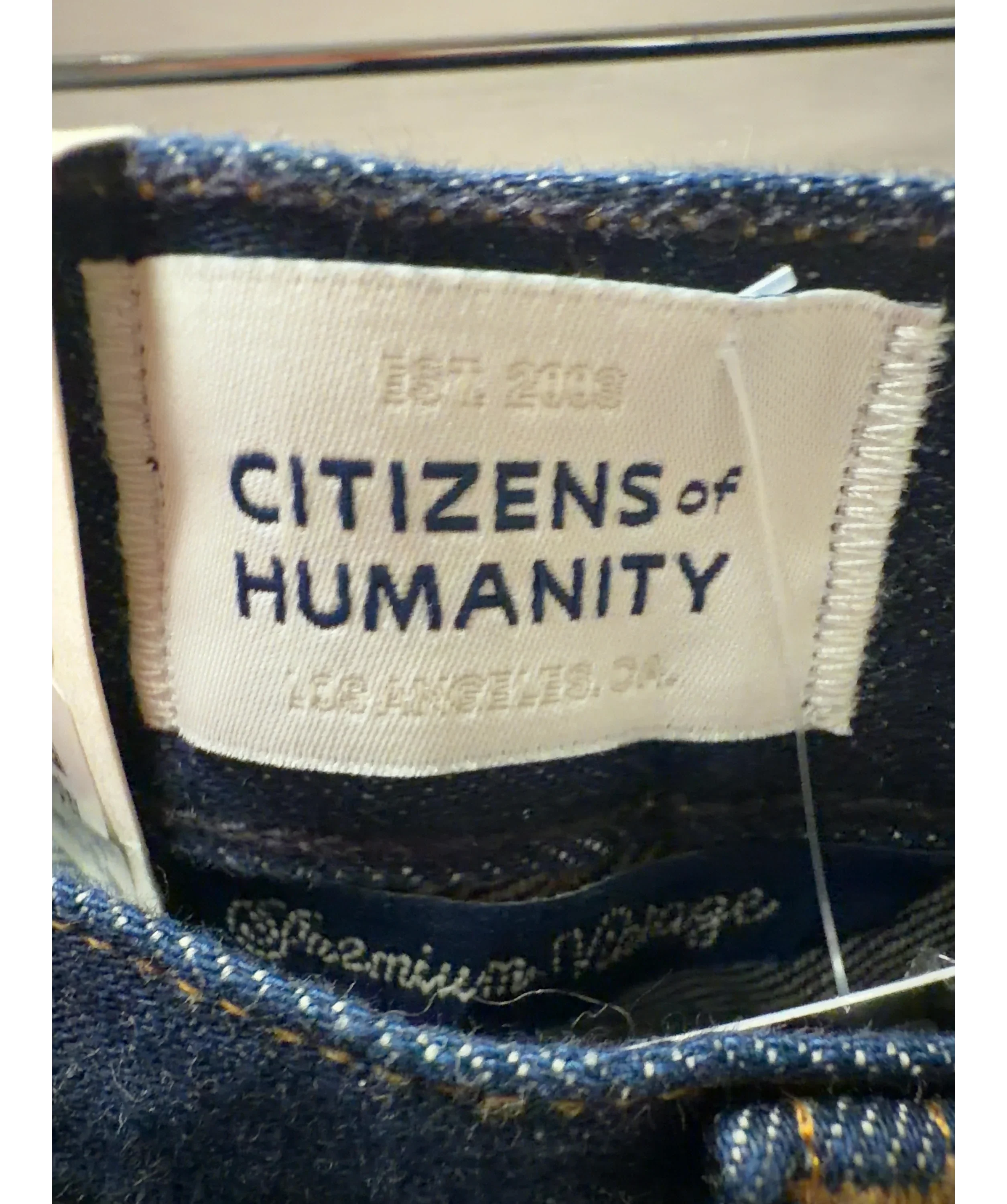 Citizens of Humanity Blue Ayla Baggy Amherst Indigo Jeans W26, size W26 — detail