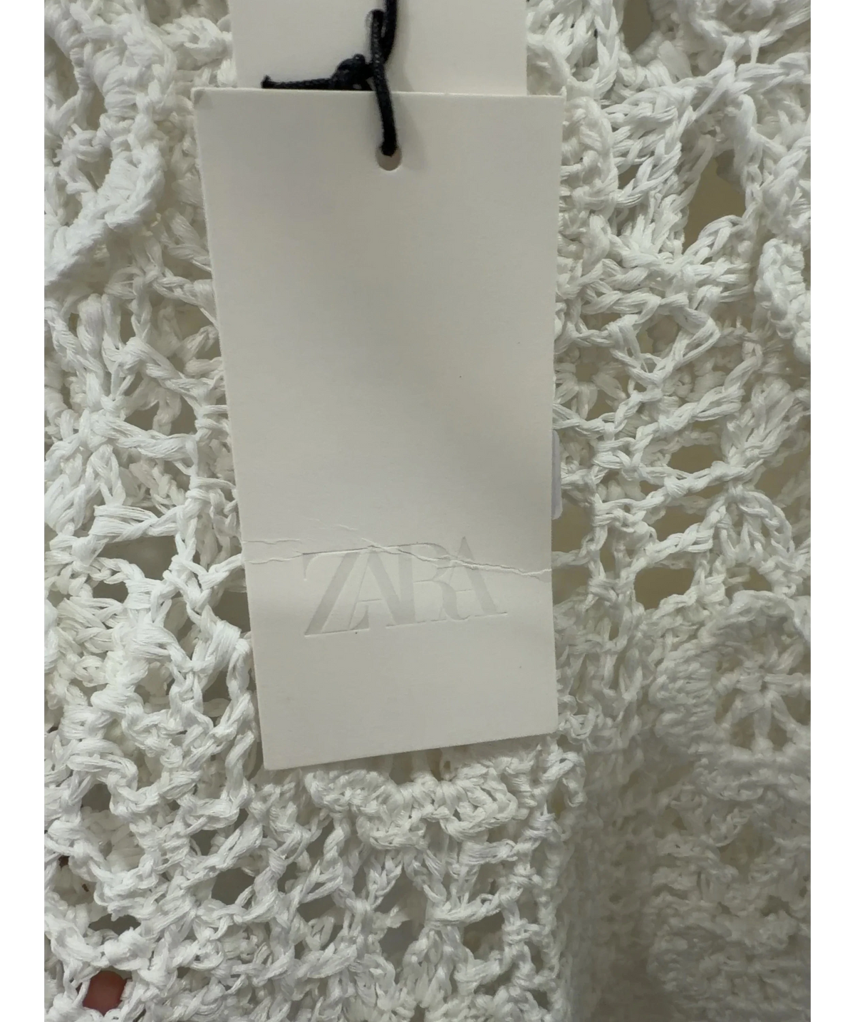 ZARA Limited Edition Floral Crochet Knit Top White UK M/L — Brand