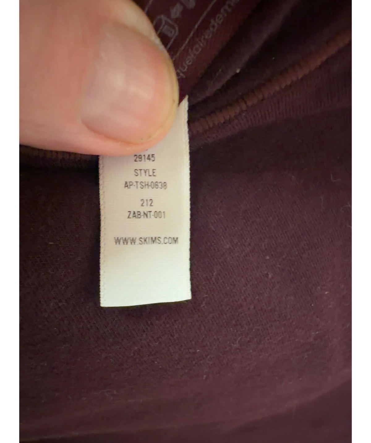 SKIMS Cotton Jersey T-shirt Currant Purple UK S — Size