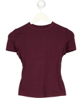 SKIMS Purple Cotton Jersey T-Shirt Currant purple, size UK S — front