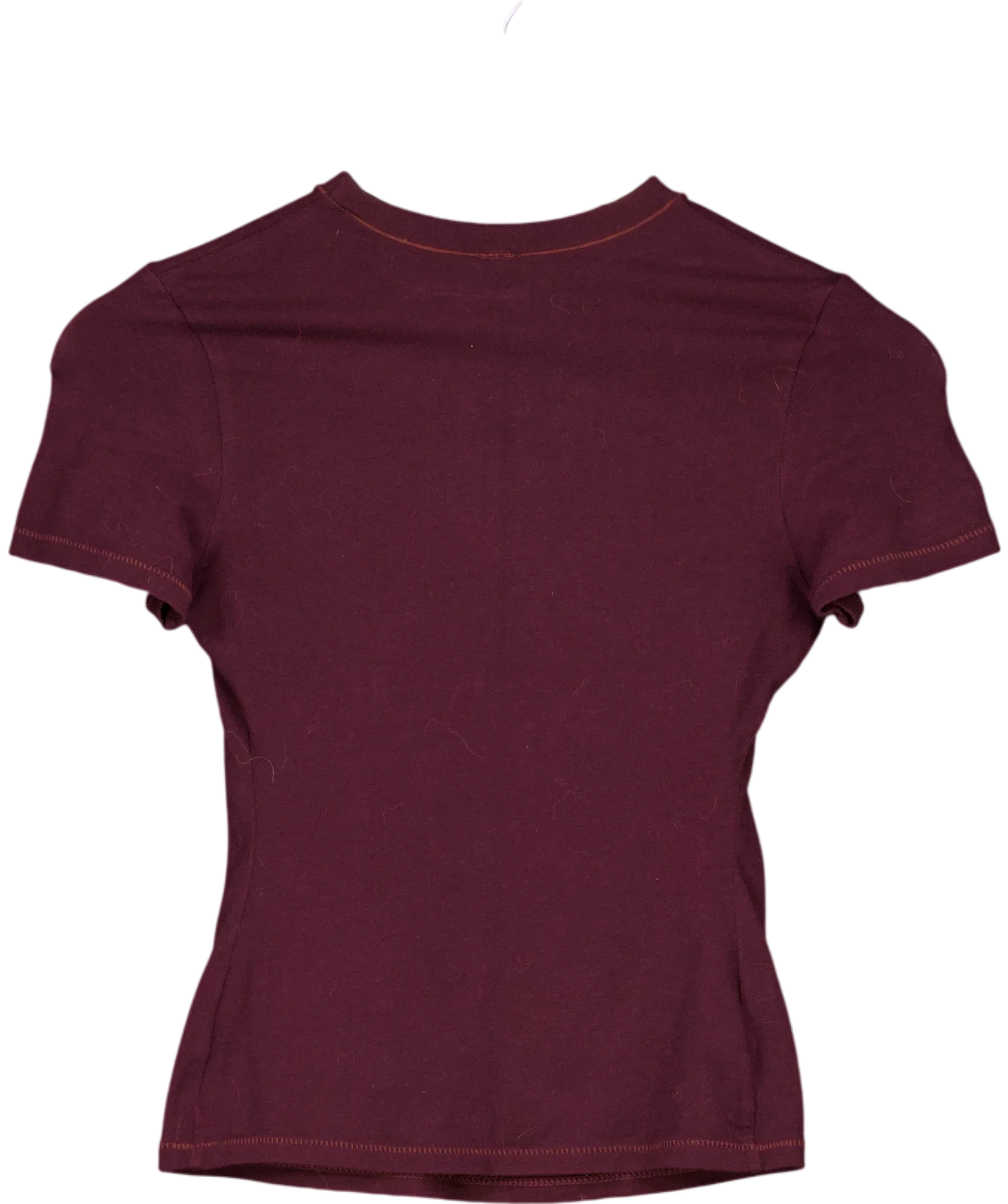 SKIMS Purple Cotton Jersey T-Shirt Currant purple, size UK S — back
